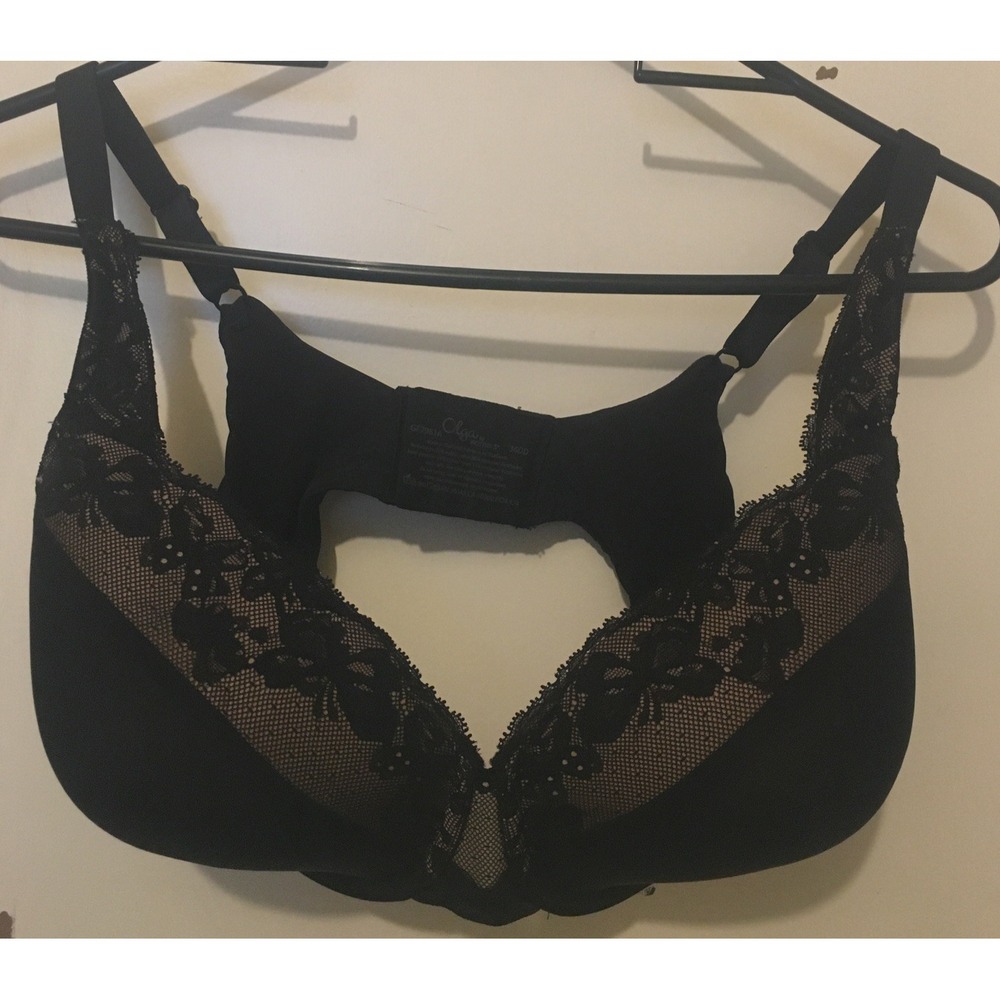 OLGA Cloud 9 Underwire Contour Lace Bra BLACK 36DD